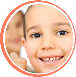 Happy child showing their smile at Big Top Dentistry